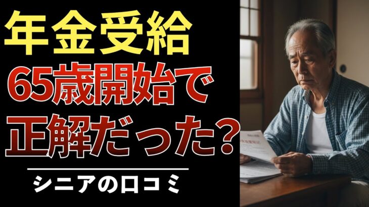 72歳男性が語る「年金受給、65歳開始で正解だった？」──7年間のリアルな気づき【シニアの第二の人生】