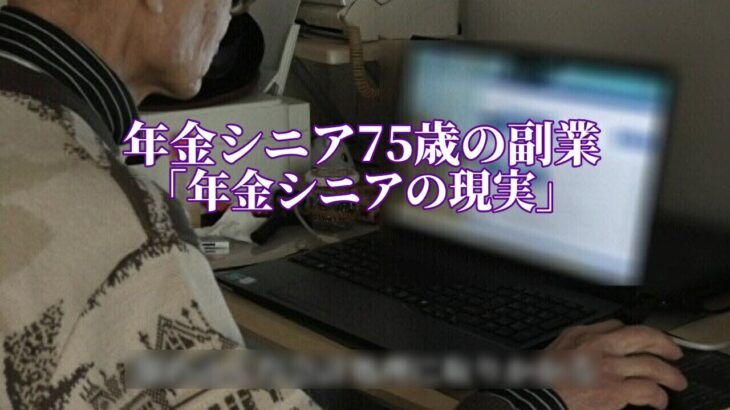 年金シニア75歳の副業「年金シニアの現実」