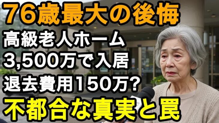 76歳女性の後悔。年金12万、老後に一度だけ許した贅沢が高級老人ホーム入居。隠された恐ろしい罠で全てが絶望に変わりました   【60代以上の方へ⧸老後の幸せ⧸シニア】