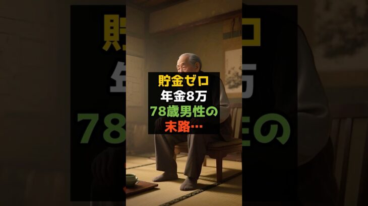 貯金ゼロ、年金8万、78歳男性の末路… #shorts
