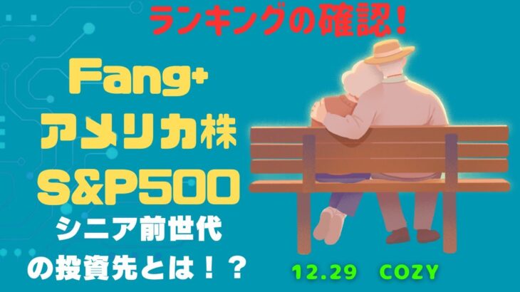 【Fang+アメリカ株・S&P500・新NISA】シニア前世代ランキング！変化はある？暴騰or暴落？12.29