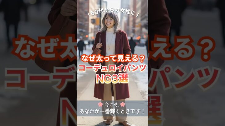 🌸中年女性が太って見えるコーデュロイパンツ｜NG3選 ｜60代からの女性必見