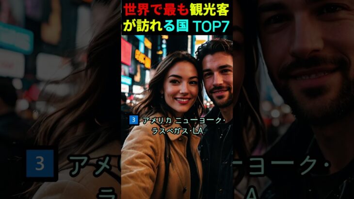 世界で最も観光客が訪れる国 TOP7    #ショーツ#シニア向け #情報ショート #タップ