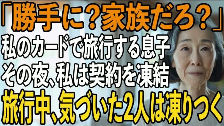 「お金がないから許して」家族でのUSJ旅行で勝手に”私のクレジットカード”で全てお会計する息子夫婦。その夜、私は契約を凍結→旅行中、気づいた2人は顔面蒼白に   【シニアライフ】【60代以上の方へ】