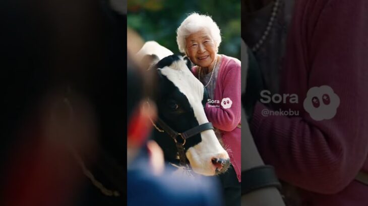 京都来てみた！うしたんとおばあちゃん#旅行　#京都　#kyoto #kyototourism 　#aiおばあちゃん #シニア恋愛 #シニア女優 #シニア演技 #cowlover #動物 #恋愛運