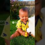 とてもかわいい赤ちゃんと小さくてかわいい子犬とのラブラブな映像 #shors