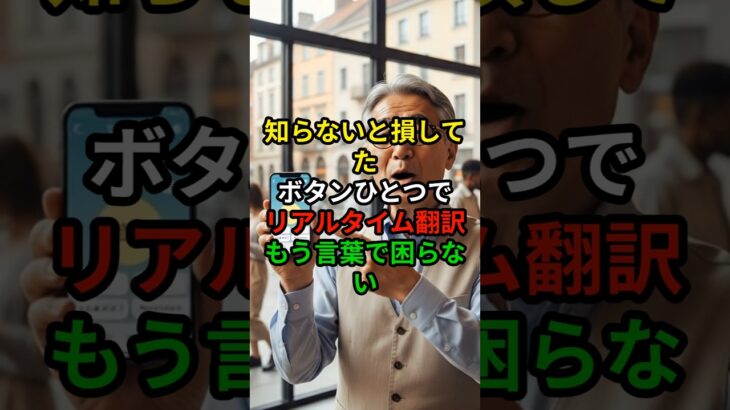 海外で必ず役立つスマホ翻訳術　#海外旅行#スマホ活用術#シニア向け#海外で使える技#健康管理#旅行初心者#スマホ初心者