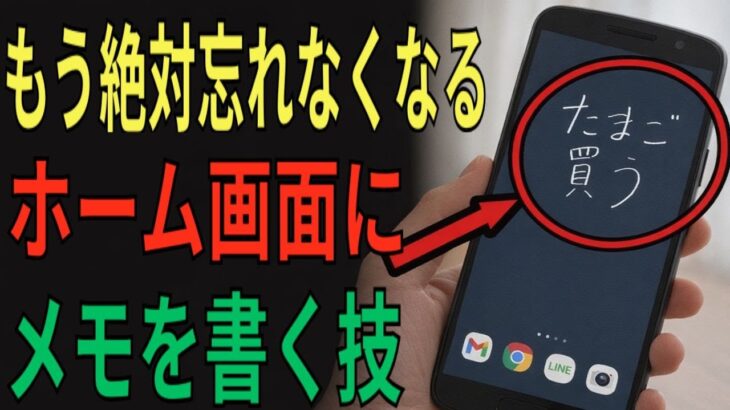【知らないと損】スマホのホーム画面に手書きメモをする方法