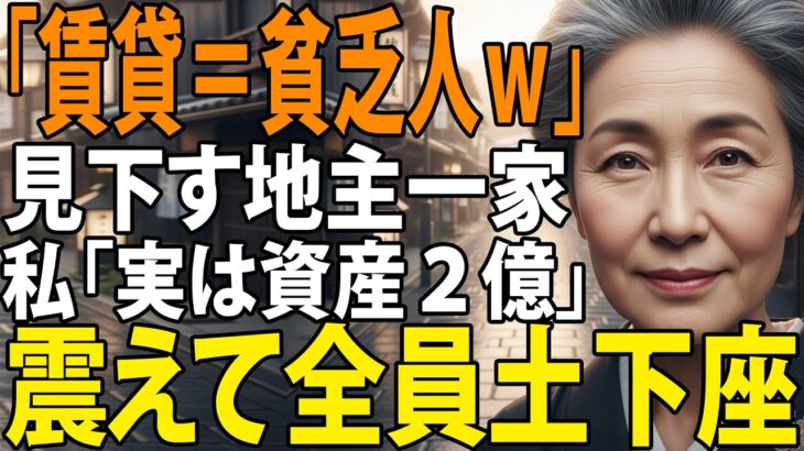 「賃貸なんて恥ずかしいｗ」顔合わせで私を貧乏人と見下す地主一家→翌日、税理士の私が“資産２億”の裏事情を明かした結果、顔面蒼白で土下座パレードに…