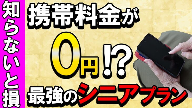 スマホが0円で使える！？９割が知らない格安シニア向けスマホプラン！！