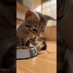 猫とマウス, #1/＃かわいい猫＃猫＃赤ちゃん猫 ＃生存本能＃猫とマウス