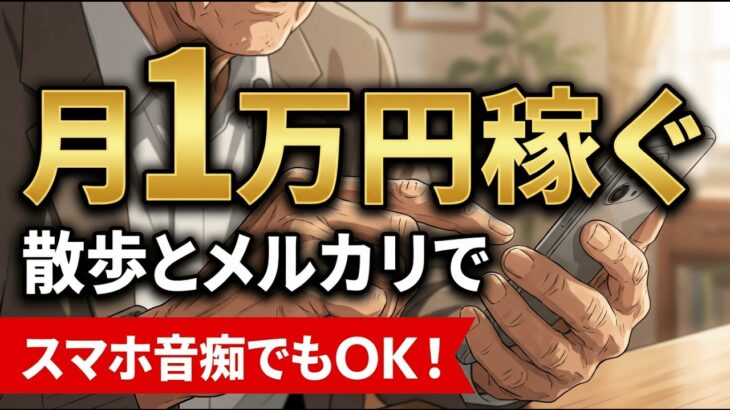 【スマホ一つで月1万円】シニアでも簡単！歩くだけで稼げる「ポイ活」とメルカリの始め方