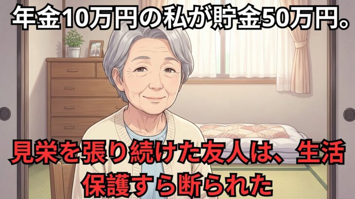 年金10万円の私が貯金50万円。見栄を張り続けた友人は、生活保護すら断られた |節約術|老後資金|シニア