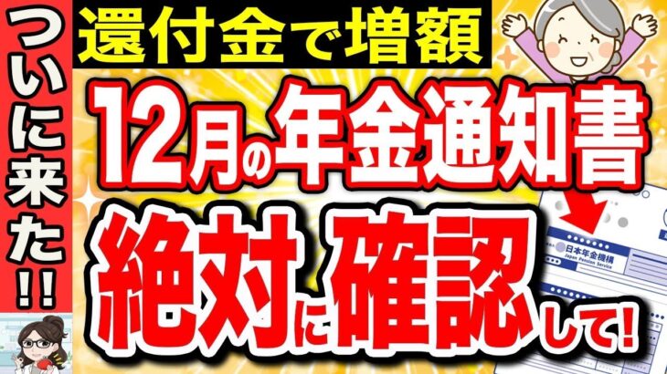 👥【年金増額】12月に届く年金通知書の還付金を見逃すな！2025年限定の重要な変更とは？【給付金】【老後生活】👥