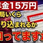 【衝撃】年金 月15万円からこんなに天引きされるの！？税金と社会保険料の恐怖と現実とは？【年金税金社会保険】