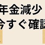 【#1】65歳以上の年金受給者への影響とその対策