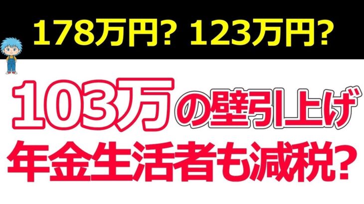👴🏼基礎控除・年収の壁引き上げで年金生活者はどうなる？│178万案と123万案で減税額を比較👴🏼