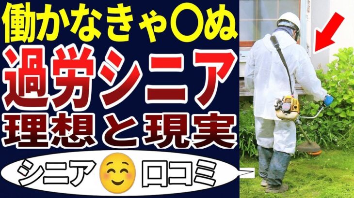 🎌【これがシニアの現実だ！】以前は、大手会社の重役だったのに、退職したら、身を粉にして働いている現実！シニアの口コミを20個ご紹介します！＜老後・シニアライフ＞ 🎌