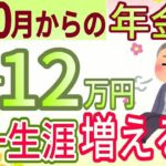 2024年令和6年10月からの年金 これ知らないと年金の受け取りに100万円以上差がつく！？ 10月からの年金が+12万円増える人 65歳以降に年金をさらに増やす方法