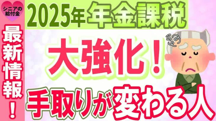 2025年から年金課税が大強化！年金増税であなたの手取   どう変わる？実際の年金受給額を使ってシミュレーション【在職老齢年金・2025年金改正】