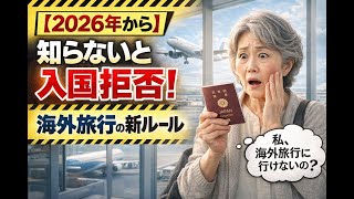 [2026年から] 知らないと入国拒否！海外旅行の新ルール完全解説 #シニア #パスポート #規則 #情報 #旅行 #必須情報 #旅行計画 #アメリカ旅行 #ヨーロッパ旅行#高齢者#取得#更新#規則