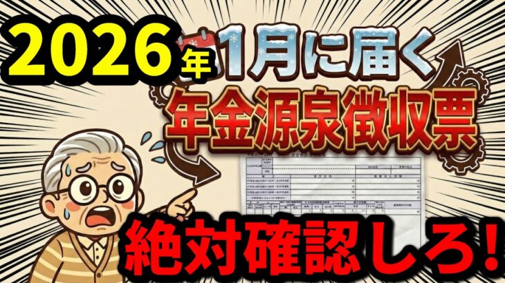 【2026年は追加還付金あり！】2026年１月に届く年金源泉徴収票の見方と追加還付金を受け取る方法を完全解説します。