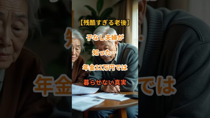 【残酷すぎる老後】子なし夫婦が知った…年金22万円では暮らせない真実【シニアの口コミ】
