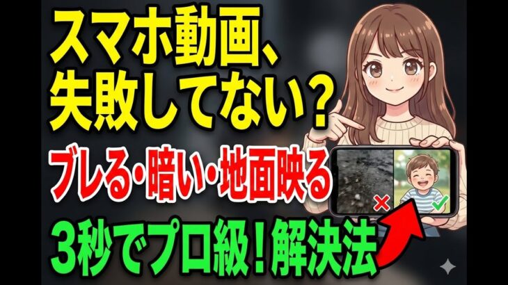 【スマホ】基礎編！動画が劇的にキレイになる！誰でも「プロ級」に撮れる3つのコツ【初心者向け】
