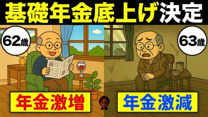🌸【緊急】基礎年金の底上げによって年金が3割減ります！2025年以降の受給額はどうなる？いつから実施？厚生年金の積立金を流用って本当？【年金改正】【年金増額】🌸