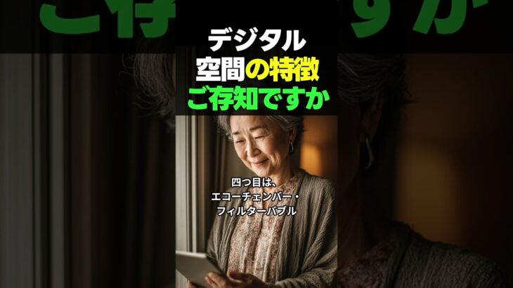 知らないと危険？デジタル空間に潜む5つの特徴 #シニアのデジタル #ICTリテラシー #スマホの使い方 #インターネット安全 #デジタルリテラシー #シニア向け動画 #ネットトラブル防止