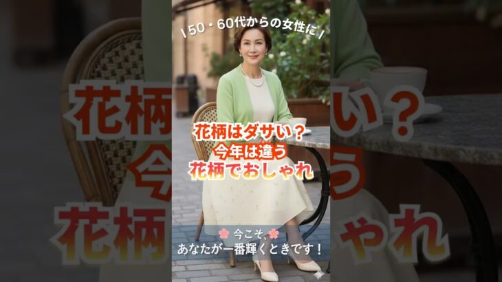 🌸花柄はダサい？今、大人世代が選んでいる花柄コーデ｜50代60代からの女性へ