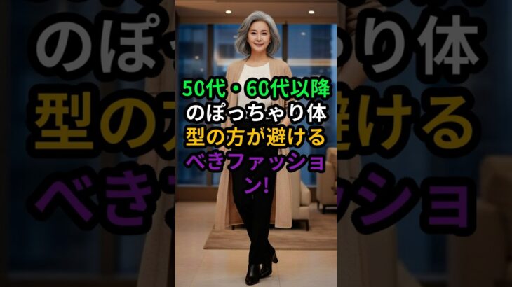 50代60代ぽっちゃり体型が避けるべき服 VS おすすめスタイル3選  シニアファッション#50代ファッション #60代ファッション #シニアファッション