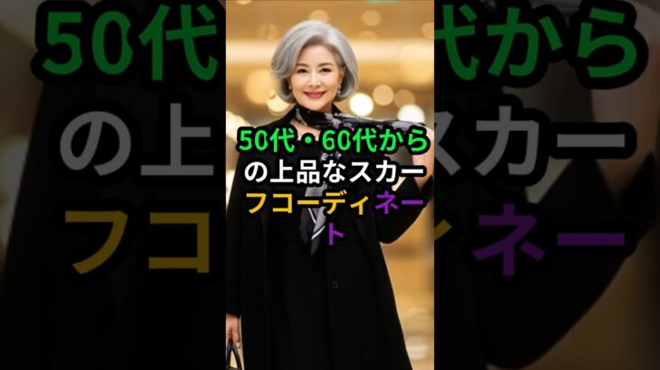 50代・60代からの上品なスカーフコーディネート✨1万ウォンで完成する優雅スタイル#50代ファッション #60代ファッション
