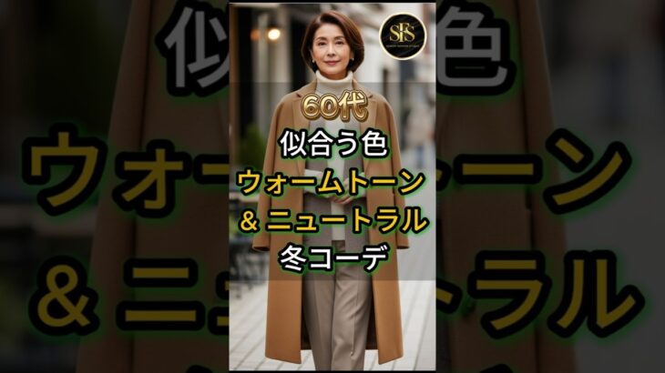 60代似合う色ウォームトーン & ニュートラル冬コーデ