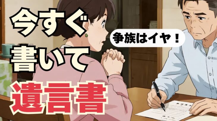 今すぐ遺言書、書いてよ！後々揉めるから。60代夫婦の終活。夫亡きあと、残された家族が泥沼の相続争いで壊れないために。【シニアの本音】