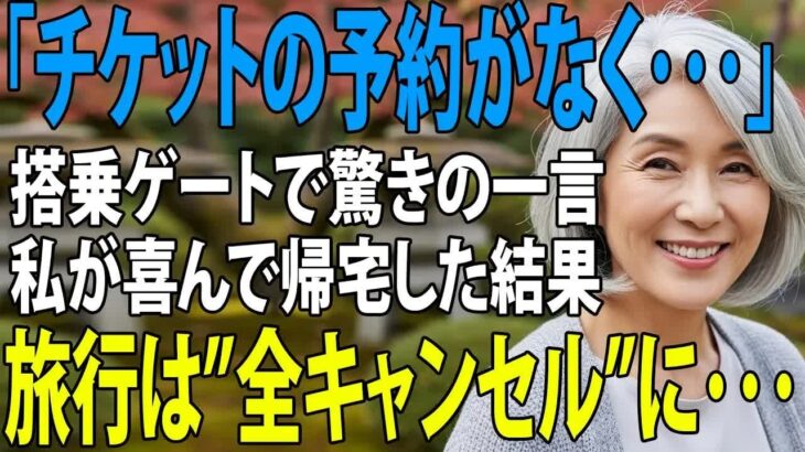 「お客様の予約がなく…」義両親をファーストクラスで旅行に連れて行く息子夫婦。置き去りにされた私が喜んで帰宅した結果→旅行”全キャンセル”で家族は大絶叫【シニアライフ】【60代以上の方へ】