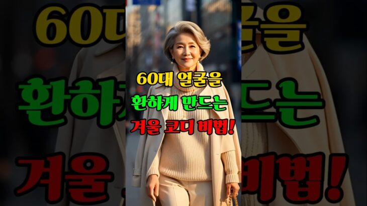 60대 겨울, 얼굴 밝아지는 크림색 코디! #60대패션 #겨울코디 #크림색코디 / Winter Cream Outfit for Radiant Look! ✨