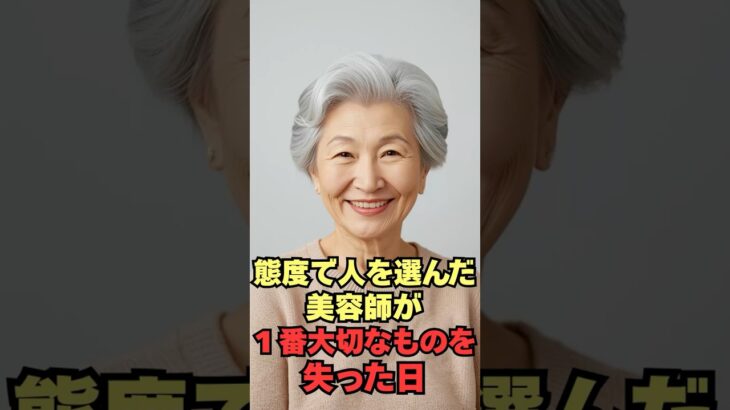 態度で人を選んだ美容院が、一番大切なものを失った日 もう少し #感動  #60歳代 #シニア  #shorts