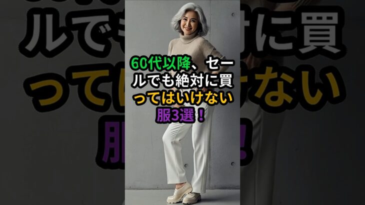 【60代必見】セールでも絶対買ってはいけない服3選！後悔しない買い物術#60代ファッション #シニアファッション #服の選び方 #大人の女性