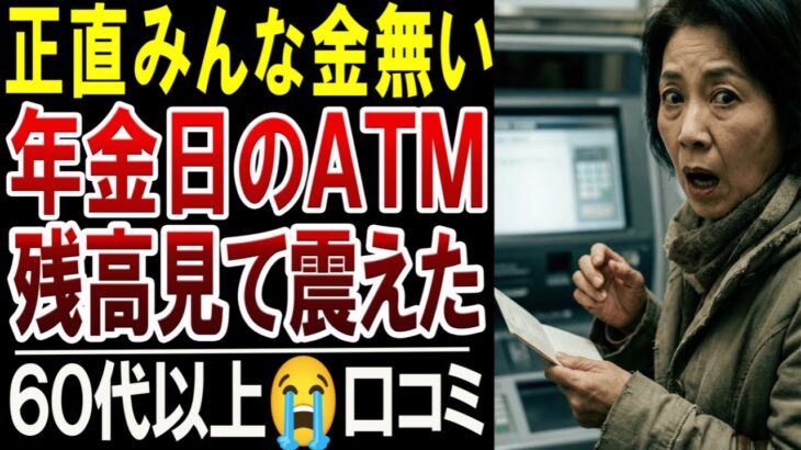 【60代以上】年金日にATMで絶望…残高を見て震えた瞬間20選【口コミ体験談】