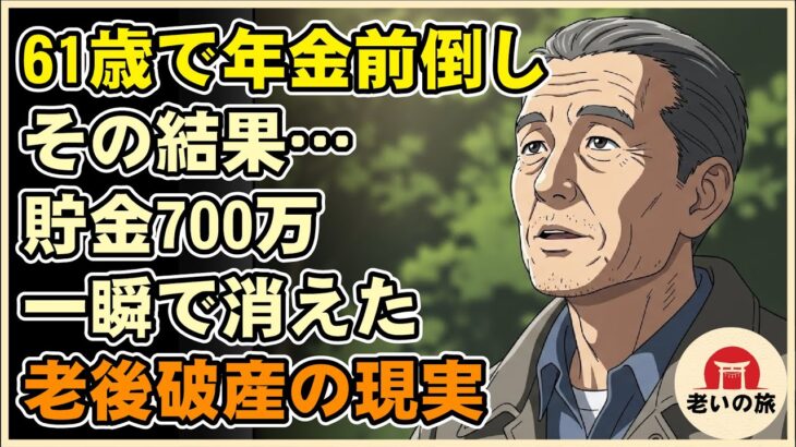【漫画】61歳で年金を繰り上げ受給した結果…貯金700万が一瞬で消えた老後破産の現実【シニアライフ】【60代以上の方へ】