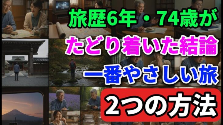 旅行経験6年、74歳がたどり着いた「シニア世代に一番やさしい旅の仕方」２つの方法 #老後の暮らし #シニアライフ #終活 #夫婦の絆 #人生経験 #感動する話 #介護 #生き方