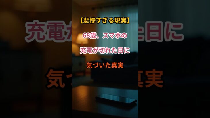 【スマホ依存の末路】68歳、充電切れの一日で突きつけられた残酷な真実【シニアの口コミ】