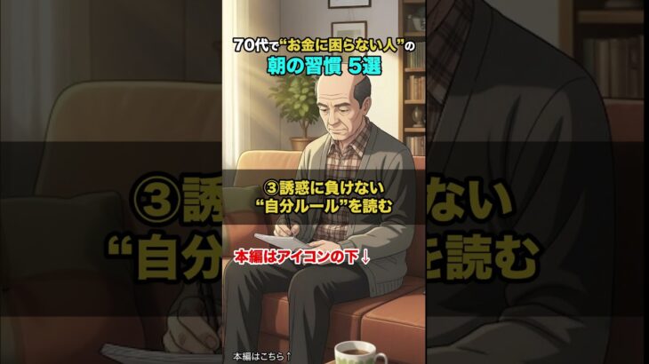 年金・医療費の不安が消える“朝の習慣” 70代でお金に困らない人の朝習慣5つ。 #年金生活 #50代 #60代 #70代 #友人関係 #人間関係 #シニア #老後 #実話風