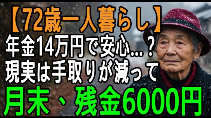 【72歳ひとり暮らし】厚生年金の平均14万円…「これなら安心」そう信じた私の大誤算｜毎月消えていく“想定外の出費”で老後が崩れた