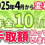 【令和7年4月から】年金10万円⧸月の驚きの手取り額とは？税金でこんなにも天引きされるの？年金支給額120万円⧸年もらえる人の手取額を分かりやすく解説