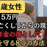 【年金いくら？】78歳女性。年金15万円で夫を亡くしてからの現実を赤裸々に語る。老後を守る8つの方法