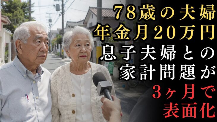 【老後の知恵】78歳の夫婦、年金月20万円、息子夫婦との家計問題が3ヶ月で表面化。