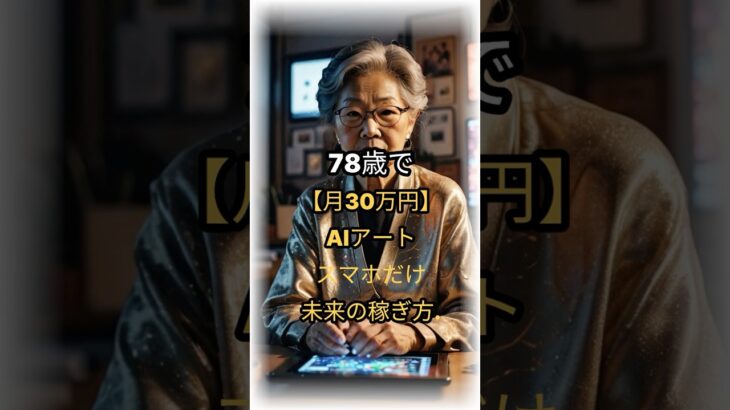 【驚愕】78歳がAIアートで月30万円！スマホだけで稼ぐ時代