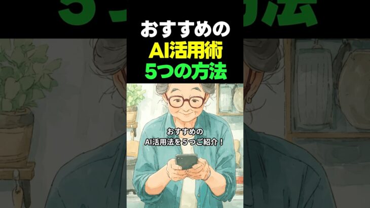 シニアにおすすめ！生活が楽になるAI活用法5選 #シニアとAI #AI活用法 #スマホ便利機能 #シニア向け #デジタル初心者 #音声入力 #暮らしを便利に #安心デジタル